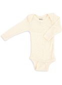 Baby body, long sleeved - natural
