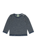 Baby striped blouse - petrol/ecru/dark navy │FUB