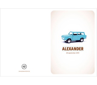 trabant blauw - Paper and June