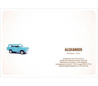 trabant blauw - Paper and June