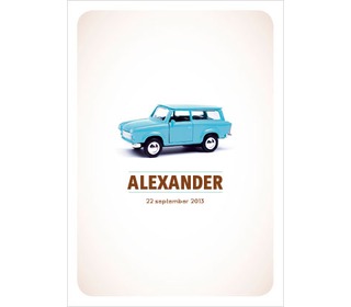 trabant blauw - Paper and June