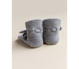 Booties - grey melange - Hvid