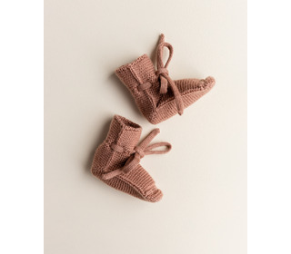 Booties - terracotta - Hvid