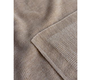 Blanket Felix- sand - Hvid