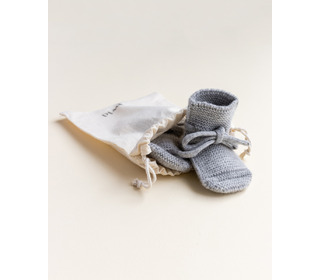 Booties - grey melange - Hvid