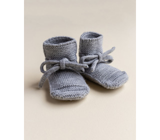 Booties - grey melange - Hvid