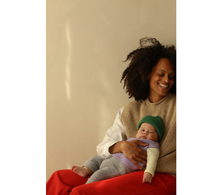 Beanie Fonzie - grass - Hvid