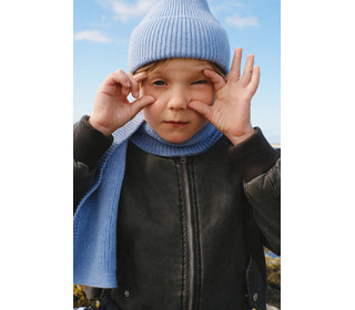 Beanie Fonzie - light blue - Hvid
