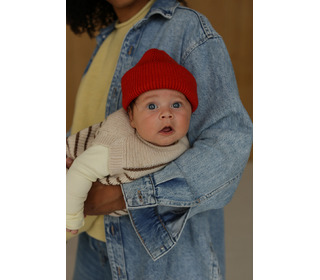 Beanie Fonzie - red - Hvid