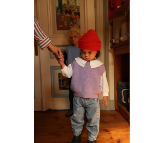 Beanie Fonzie - red - Hvid