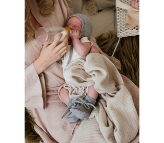 Bonnet Dolly - grey melanche - Hvid