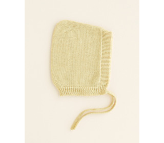 Pixie bonnet - light yellow - Hvid