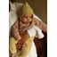 Pixie bonnet - light yellow - Hvid