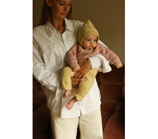 Pixie bonnet - light yellow - Hvid