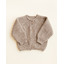 Cardigan Inga - sand - Hvid