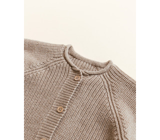Cardigan Inga - sand - Hvid
