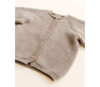 Cardigan Inga - sand - Hvid