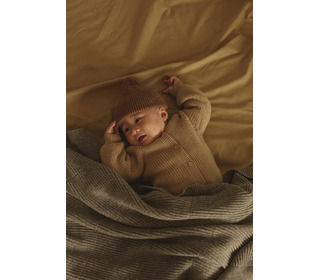 Cardigan Inga - sand - Hvid