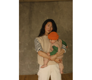 Vest Harvey Baby - apricot - Hvid