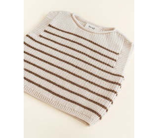 Vest Harvey Baby - cream/mocha - Hvid