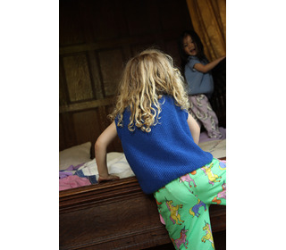 Vest Harvey Kids - cobalt - Hvid