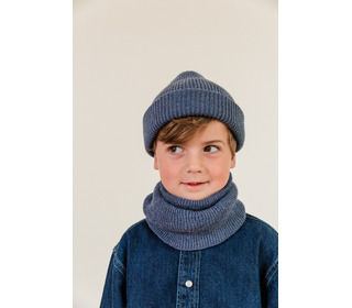 Beanie Fonzie - denim - Hvid Beanie Fonzie - denim - Hvid