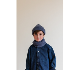 Beanie Fonzie - denim - Hvid Beanie Fonzie - denim - Hvid