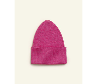 Beanie Fonzie - fushia - Hvid