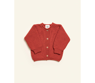 Cardigan Inga - red - Hvid Cardigan Inga - red - Hvid