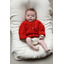 Cardigan Inga - red - Hvid Cardigan Inga - red - Hvid