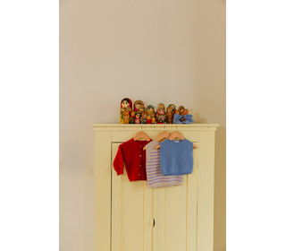 Cardigan Inga - red - Hvid Cardigan Inga - red - Hvid