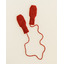 Mittens - red - Hvid Mittens - red - Hvid
