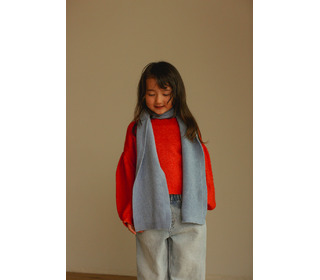 Scarf Gustave - light blue - Hvid Scarf Gustave - light blue - Hvid