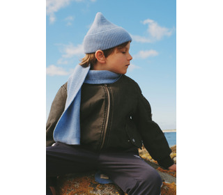 Scarf Gustave - light blue - Hvid Scarf Gustave - light blue - Hvid