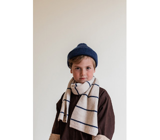 Scarf Igor - cream/blue - Hvid Scarf Igor - cream/blue - Hvid