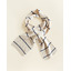 Scarf Igor - cream/blue - Hvid Scarf Igor - cream/blue - Hvid