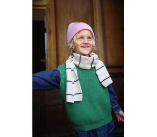Scarf Igor - cream/blue - Hvid Scarf Igor - cream/blue - Hvid
