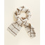 Scarf Igor - cream/mocha - Hvid Scarf Igor - cream/mocha - Hvid