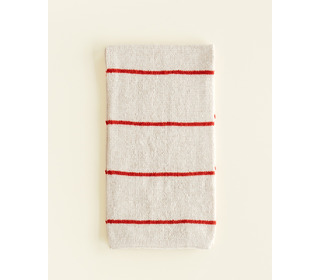 Scarf Igor - cream/red - Hvid