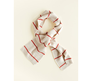 Scarf Igor - cream/red - Hvid