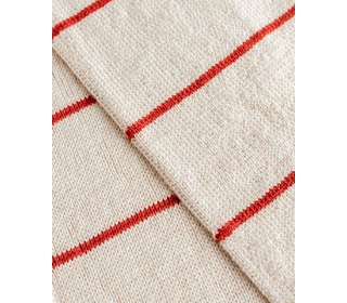 Scarf Igor - cream/red - Hvid