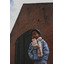 Scarf Igor - cream/red - Hvid