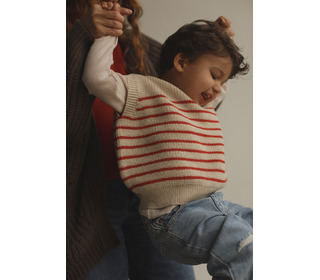 Vest Harvey Kids - cream/red - Hvid Vest Harvey Kids - cream/red - Hvid