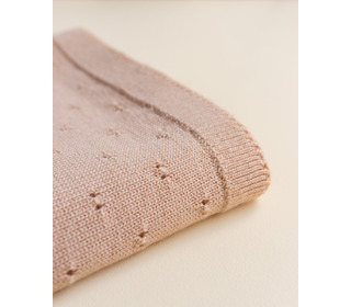 Blanket Bibi - apricot - Hvid