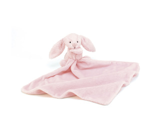 knuffeldoekje bashful pink konijn - Jellycat