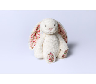 Blossom cream bunny medium - berry - Jellycat