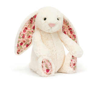 Blossom cream bunny medium - berry - Jellycat