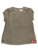 kleedje - dress woven - taupe/d.purple | Kik-kid