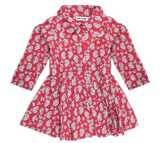 dress woven print red/blue | Kik-kid outlet