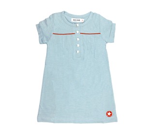 zomerjurkje viscose slub l.blue | Kik-kid outlet